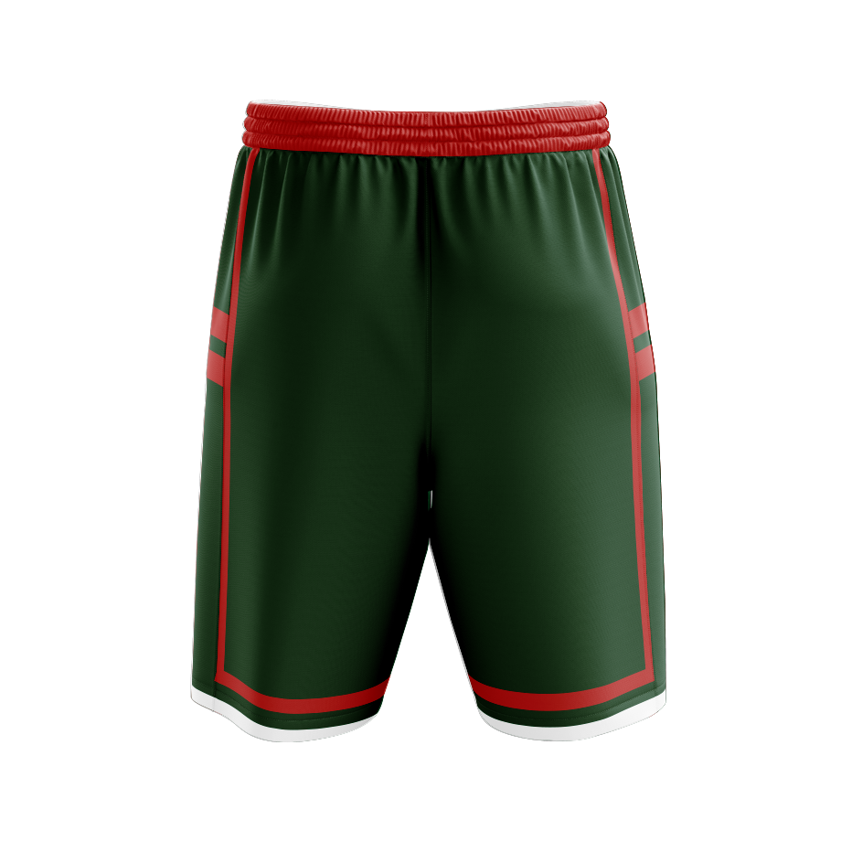 Green and 2025 red shorts